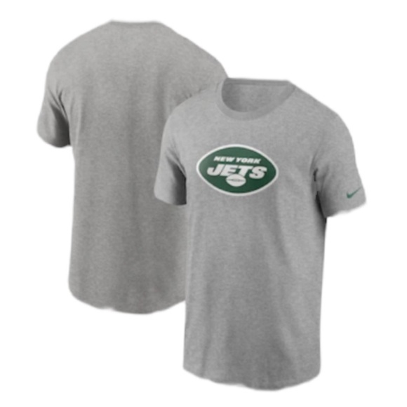 Nike Men's New York Jets Dri-Fit Officially Licensed Heathered Gray T-Shirt - Picture 1 of 12
